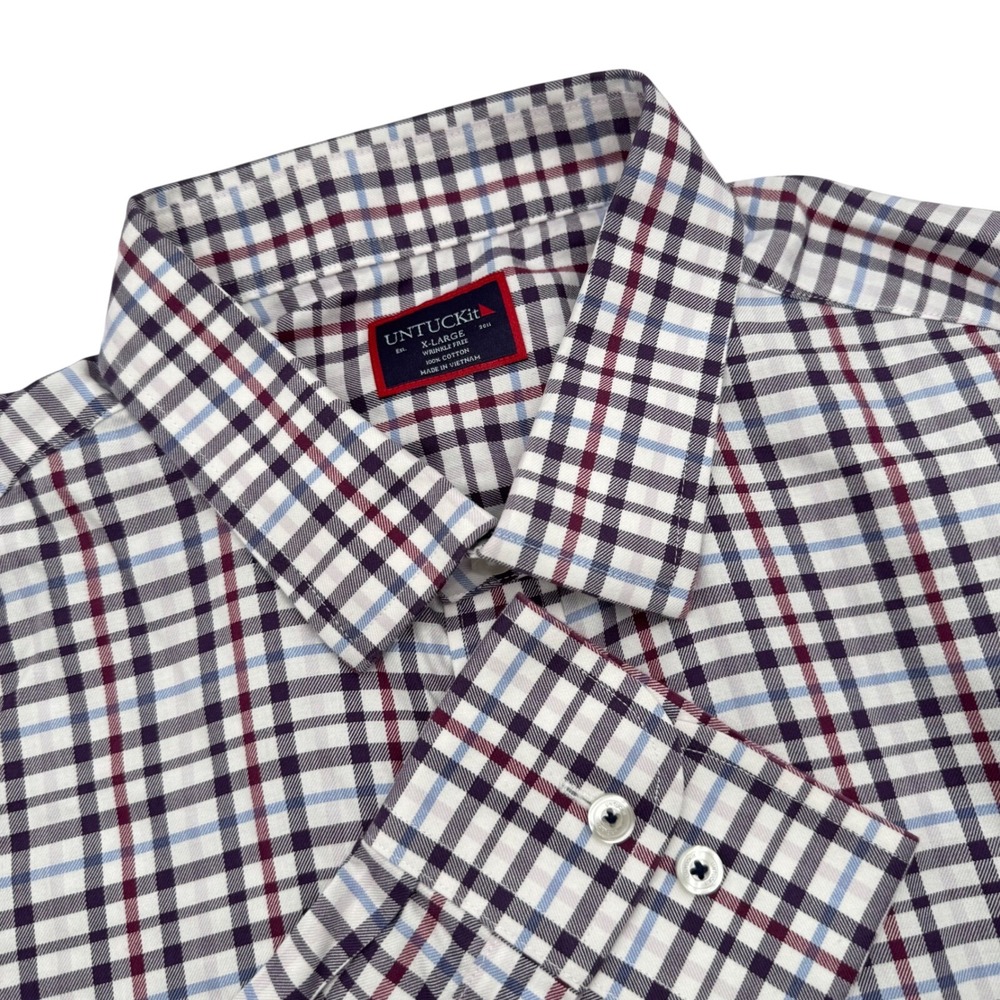 UNTUCKit Salento XL Wrinkle Free Multicolor Plaid Button Down Long Sleeve‎ Shirt